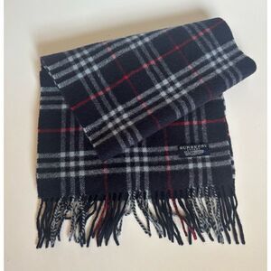 Vintage Authentic Burberry Lambswool Classic Unisex  Scarf  72”L ~ Excellent